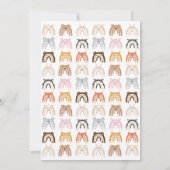 レインボーキュートアニマルズ キッズバースデーパーティー 招待状 (裏面)