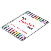 レインボーキュートカラークレヨン先生ギフト ノートブック (左側)