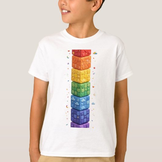レインボーキューブタワー Tシャツ (正面)