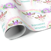 レインボーキリン顔誕生日 ラッピングペーパー (ロールコーナー)