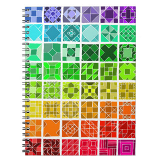 レインボーキルトパターンノート ノートブック