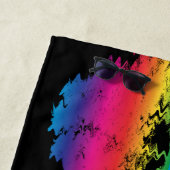 レインボーギターシーン – シグネチャー ビーチタオル (インサイチュ)