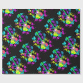 レインボーギターミュージックをテーマにした ラッピングペーパー (フラット)