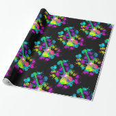 レインボーギターミュージックをテーマにした ラッピングペーパー (アンロールド)