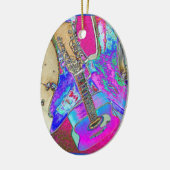 レインボーギター～オーバルオーナメント セラミックオーナメント (左)