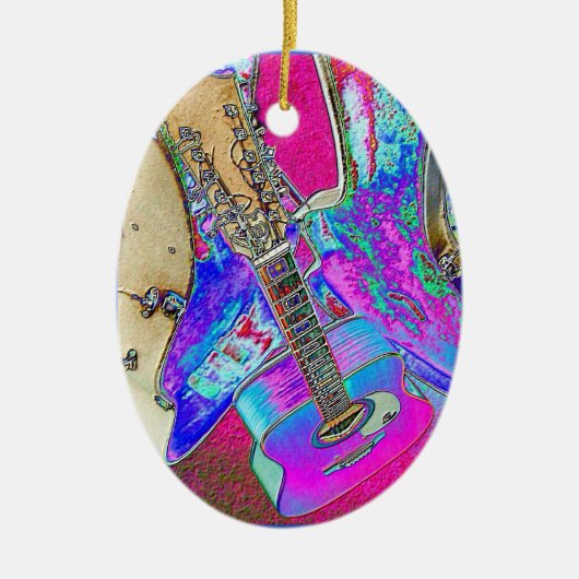 レインボーギター～オーバルオーナメント セラミックオーナメント (正面)