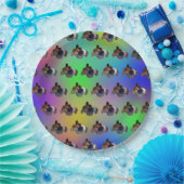 レインボーギニアピッグズパターン、誕生日プレート ペーパープレート (パーティー)