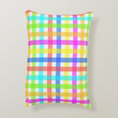 レインボーギンガストライプムのパターン アクセントクッション (裏面(縦))