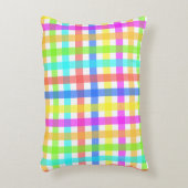 レインボーギンガストライプムのパターン アクセントクッション (正面(垂直))