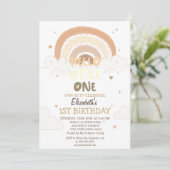 レインボークラウストライプのズハローリトルワン誕生日 招待状 (スタンド正面)