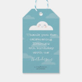 レインボークラウドアンドサン誕生日メッセージカード ギフトタグ (裏面)