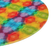 レインボークラウドウォーターカラーアート カッティングボード (角)