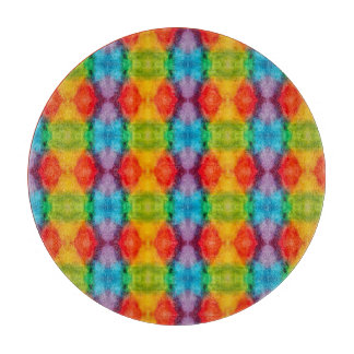 レインボークラウドウォーターカラーアート カッティングボード