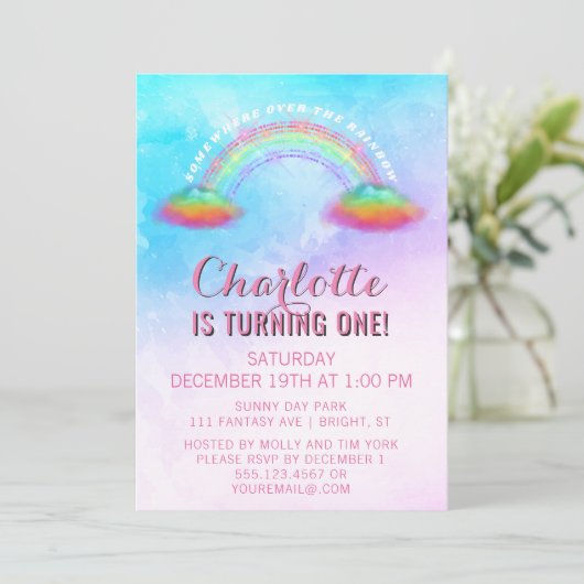 レインボークラウドガールズ1st誕生日パーティー 招待状 (スタンド正面)