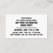 レインボークラウドゲイプライドお祝い招待状カード エンクロージャーカード (裏面)