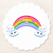 レインボークラウドコースター ペーパーコースター (正面)