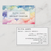 レインボークラウドチャイルドケアベビーシッター保育園ナニー 名刺 (正面/裏面)