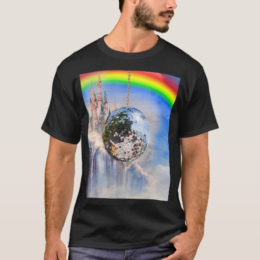 レインボークラウドディスコボール Tシャツ (正面)