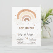 レインボークラウドハートベビーシャワー 招待状 (スタンド正面)