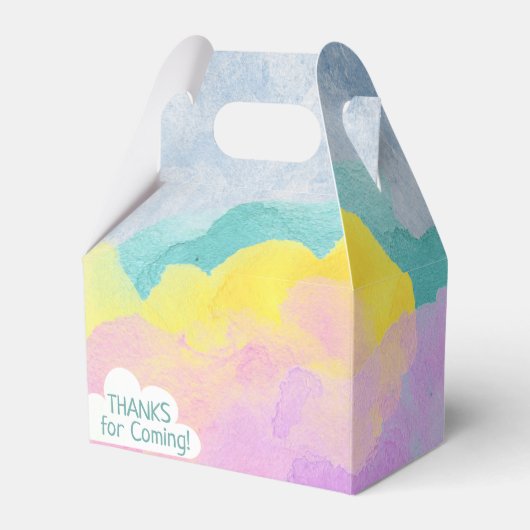 レインボークラウドバースデーパーティーカラフルガール フェイバーボックス (正面サイド)