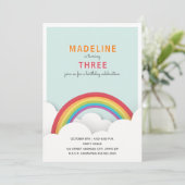 レインボークラウドバースデーパーティー 招待状 (スタンド正面)