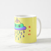 レインボークラウドユニコーンのパーソナライズ コーヒーマグカップ (正面右)