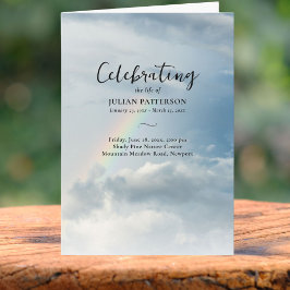 レインボークラウド写真、ライフ葬儀お祝い プログラム