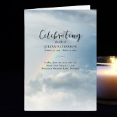 レインボークラウド写真、ライフ葬儀お祝い プログラム