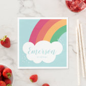 レインボークラウド子供の誕生日 スタンダードランチョンナプキン (インサイチュ)