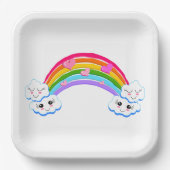 レインボークラウド紙プレート ペーパープレート (正面)