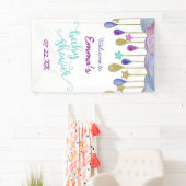 レインボークラウド金ゴールドグリッターベビーシャワーウェルカム 横断幕 (インサイチュ)