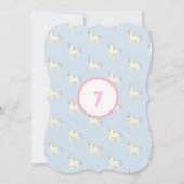 レインボークラウン&ユニコーン誕生日パーティー 招待状 (裏面)