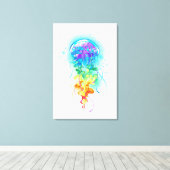 レインボークラゲ キャンバスプリント (インサイチュ (ウッドフロア))