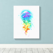 レインボークラゲ キャンバスプリント (インサイチュ (ウッドフロア))