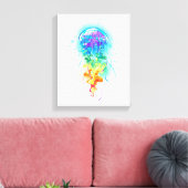 レインボークラゲ キャンバスプリント (インサイチュ (リビング))