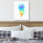 レインボークラゲ キャンバスプリント (インサイチュ (寝室))
