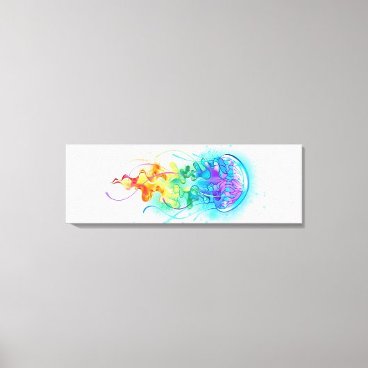 レインボークラゲ キャンバスプリント (正面)