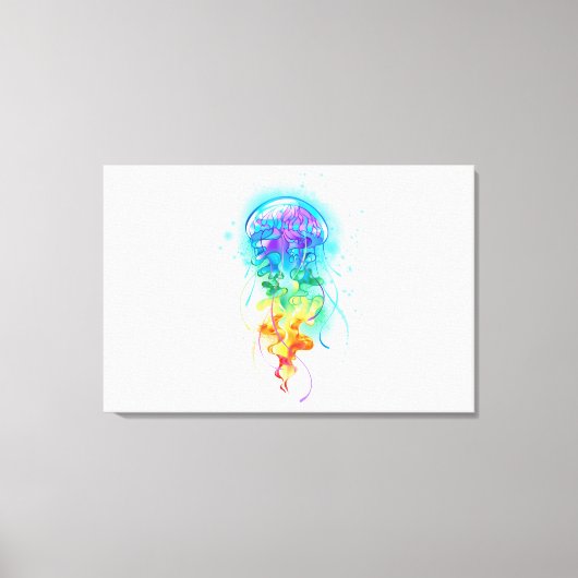 レインボークラゲ キャンバスプリント (正面)