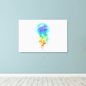 レインボークラゲ キャンバスプリント (インサイチュ (ウッドフロア))