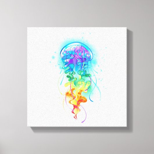 レインボークラゲ キャンバスプリント (正面)