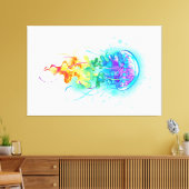 レインボークラゲ キャンバスプリント (インサイチュ (リビング))
