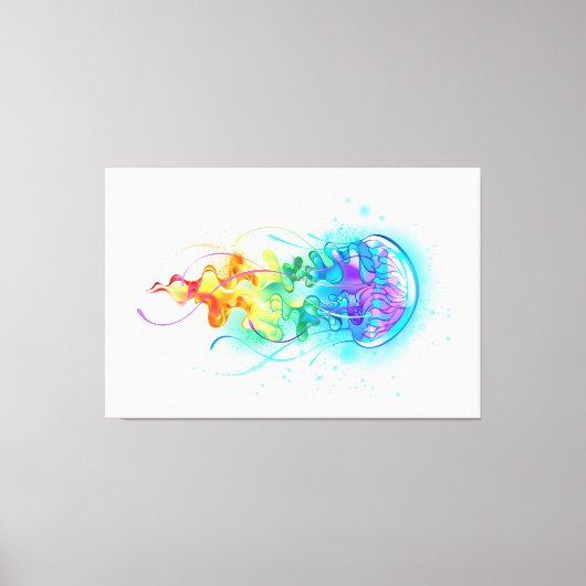 レインボークラゲ キャンバスプリント (正面)
