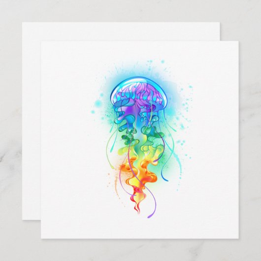 レインボークラゲ サンキューカード (正面/裏面)