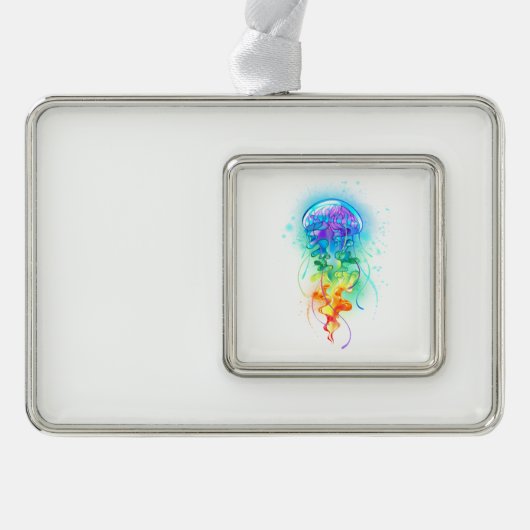 レインボークラゲ シルバープレートフレームオーナメント (正面)