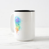 レインボークラゲ ツートーンマグカップ (正面左)