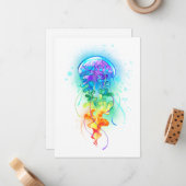 レインボークラゲ ノートカード (正面/裏面インサイチュ)