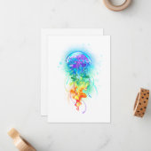 レインボークラゲ ノートカード (正面/裏面インサイチュ)