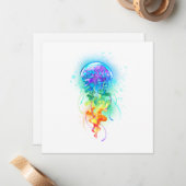 レインボークラゲ ノートカード (正面/裏面インサイチュ)