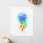 レインボークラゲ ノートカード (正面/裏面インサイチュ)