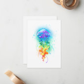 レインボークラゲ ノートカード (正面/裏面インサイチュ)